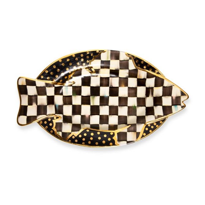 MacKenzie Childs Limited Edition Courtly Check Dinner Fish Platter