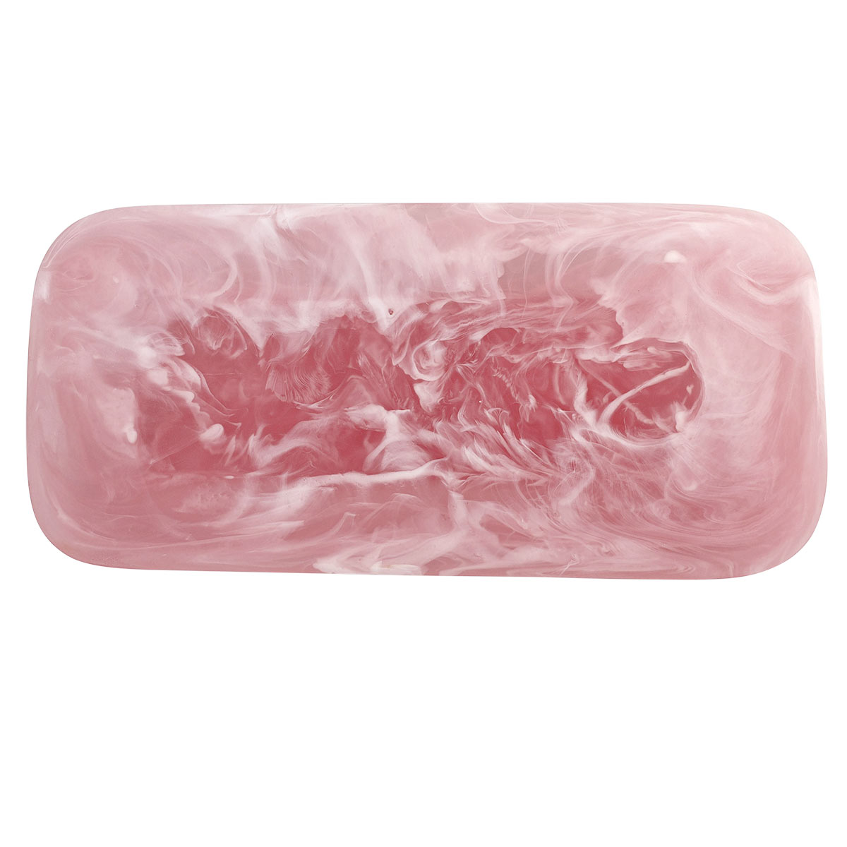 Nashi Classical Rectangular Platter, Pink Swirl