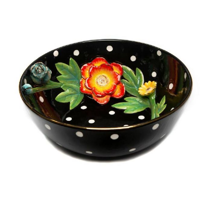 MacKenzie-Childs Floradot Pedestal Platter