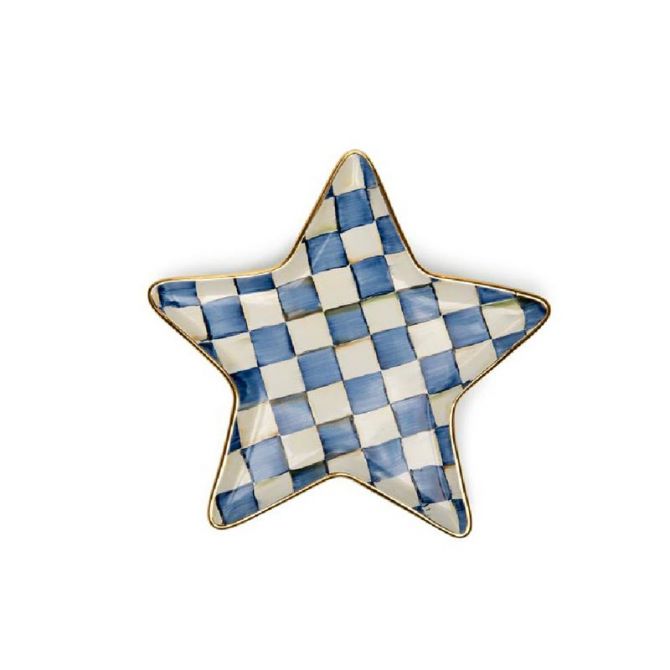 MacKenzie-Childs Royal Check Limited Edition Star Plate
