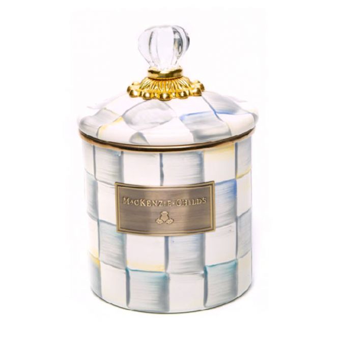 MacKenzie-Childs Sterling Check Small Canister