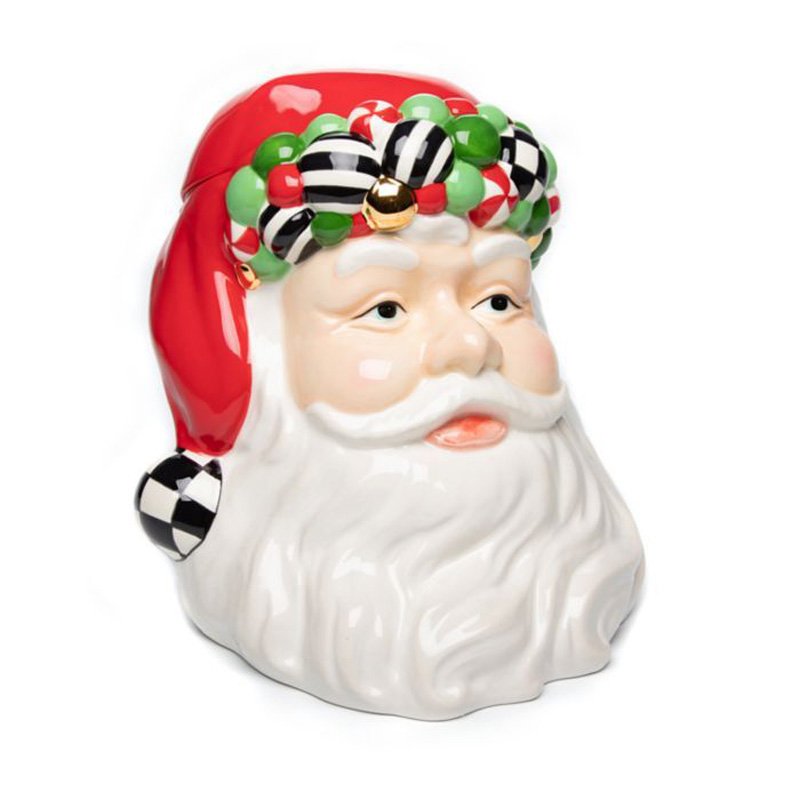 MacKenzie-Childs Jolly Santa Cookie Jar