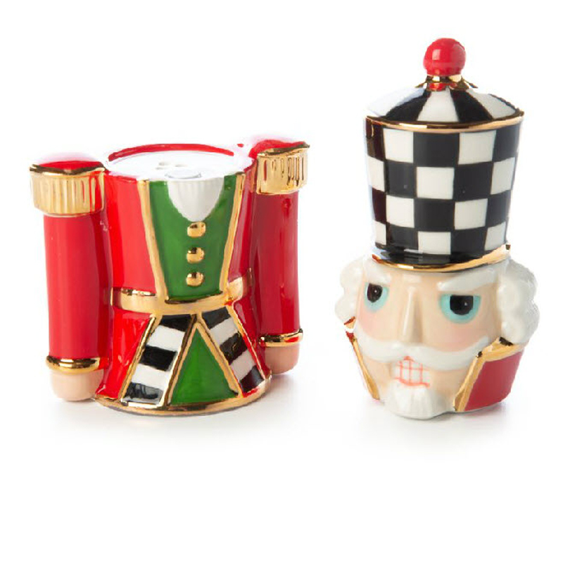 MacKenzie-Childs Buckingham Nutcracker Salt and Pepper Set