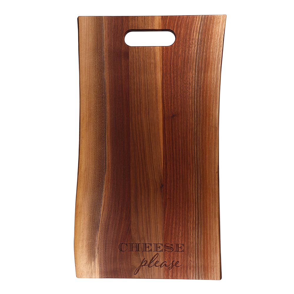 Maple Leaf At Home Walnut Single Handle Cheese Please Board, 24