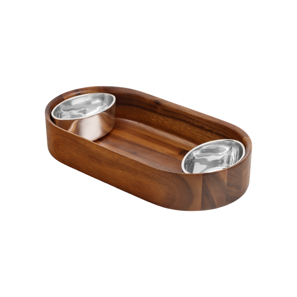 Nambe Oblong Nest Chip and Dip Tray