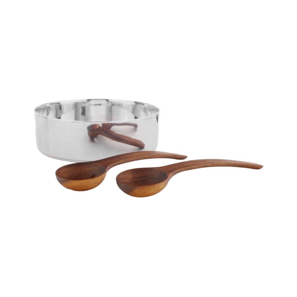 Nambe Oblong Nest Salad Bowl with Servers