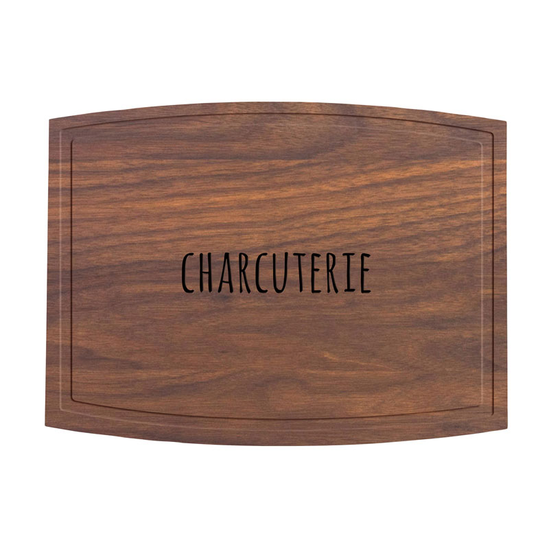 Maple Leaf At Home Charcuterie Arched Artisan Walnut Board, 12