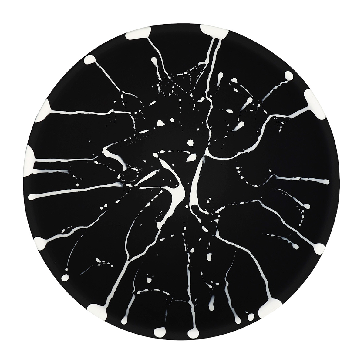 Nashi Medium Everyday Round Bowl, Black with White Splatter