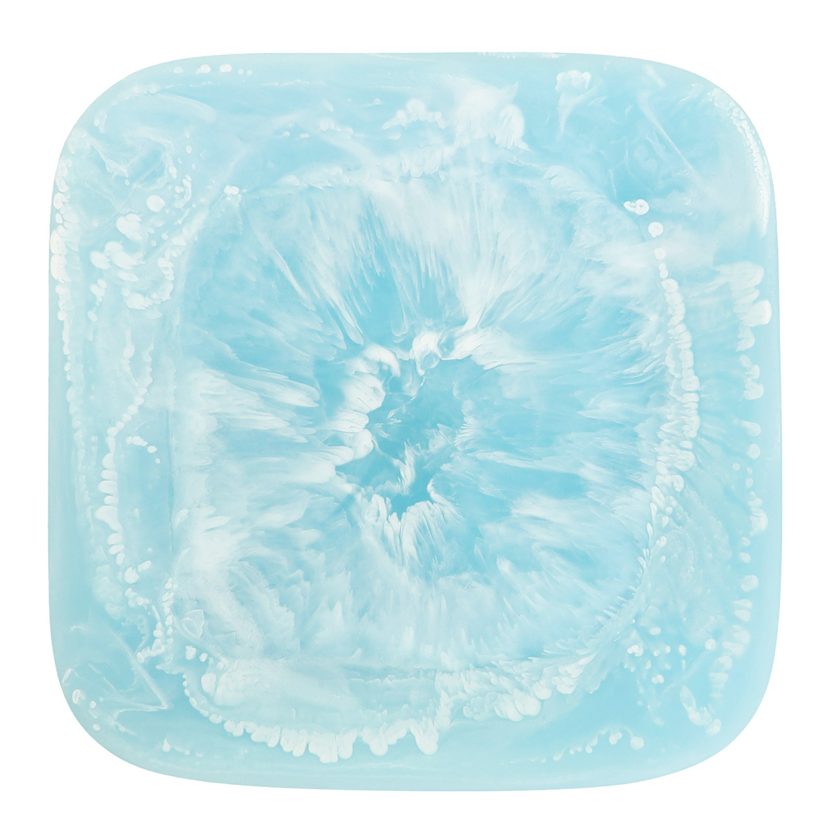 Nashi Large Square Tray, Aqua Swirl