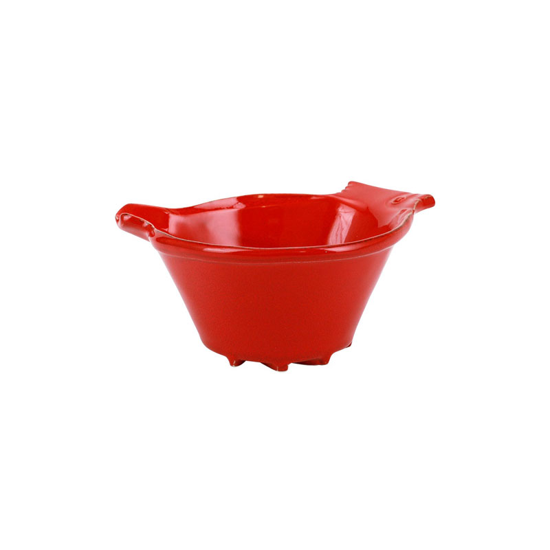 Vietri Lastra Holiday Figural Red Bird Dipping Bowl