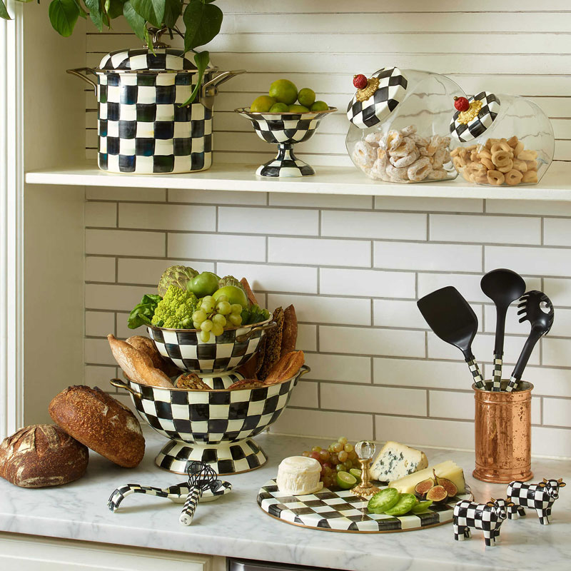 MacKenzie-Childs Courtly Check Enamel Almost Everything Bowl