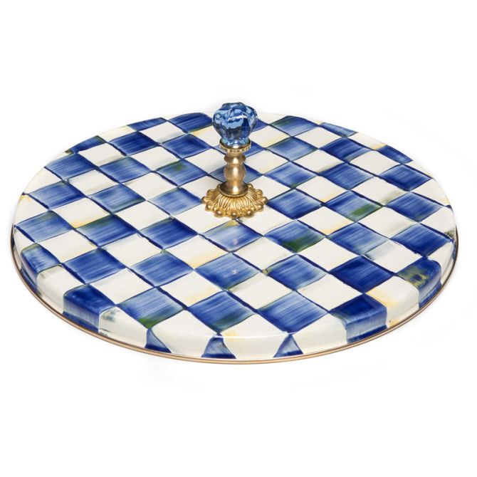 MacKenzie-Childs Royal Check Enamel Cheese Course