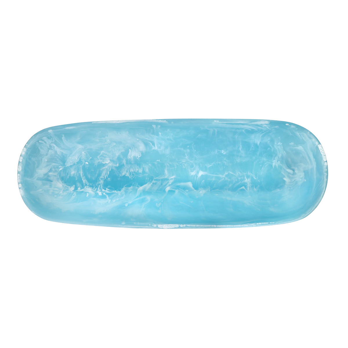 Nashi Boat Bowl, Aqua Swirl