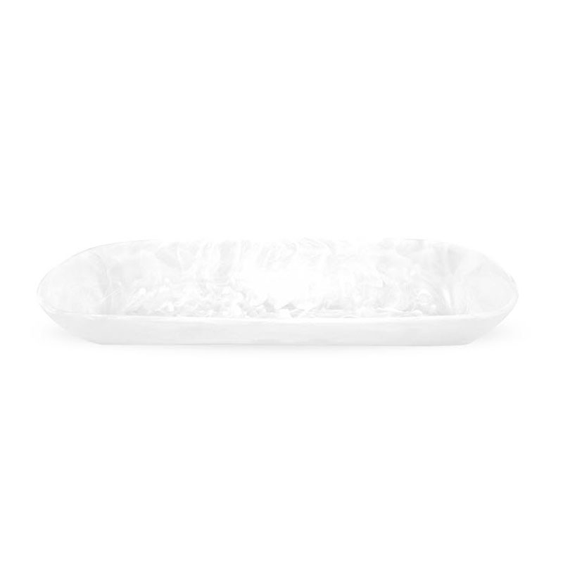 Nashi White Swirl Jumbo Boat Bowl