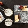 MacKenzie-Childs Sterling Check Enamel Appetizer Plates, Set of 4