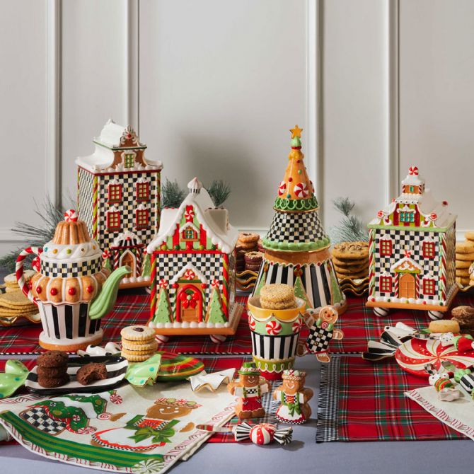 MacKenzie-Childs Candy Cottage Tree Canister | 35509-0135 | Borsheims