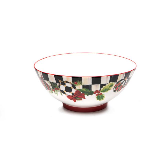MacKenzie-Childs Deck the Halls Serving Bowl