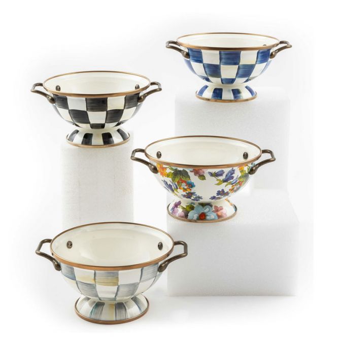MacKenzie-Childs Sterling Check Enamel Bowl