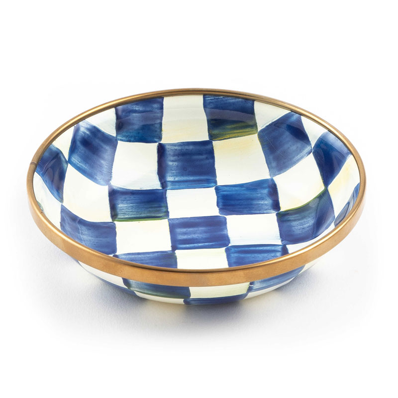 MacKenzie-Childs Royal Check Enamel Dipping Bowl