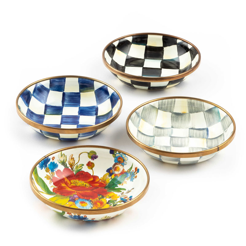MacKenzie-Childs Royal Check Enamel Dipping Bowl