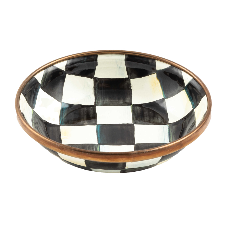MacKenzie-Childs Courtly Check Enamel Dripping Bowl