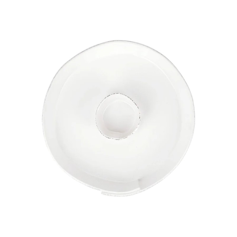 Vietri Melamine Lastra Chip and Dip Bowl, White