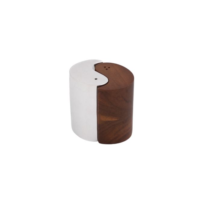 Nambe Yin Yang Salt and Pepper Shakers