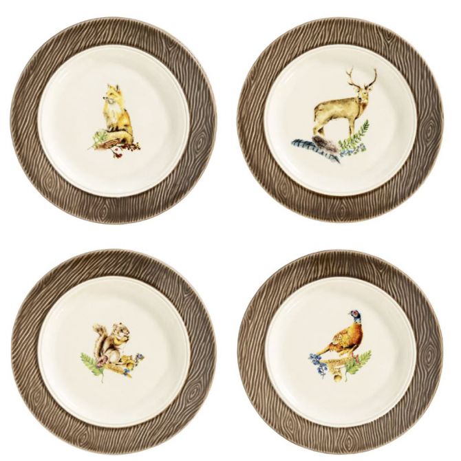 Juliska Forest Walk Side Plates, Set of 4