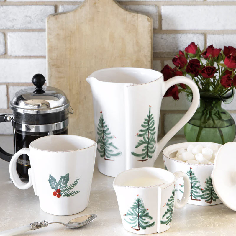 Vietri Lastra Holiday Creamer