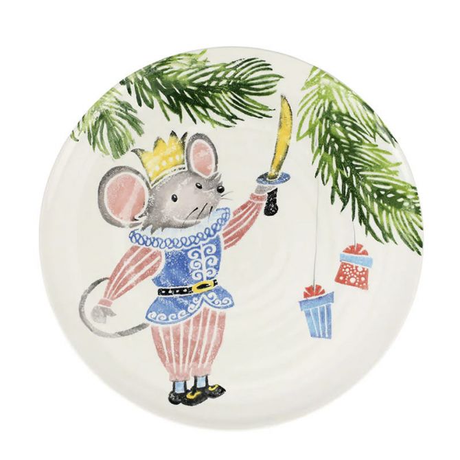 Vietri Nutcrackers Mouse King Round Platter