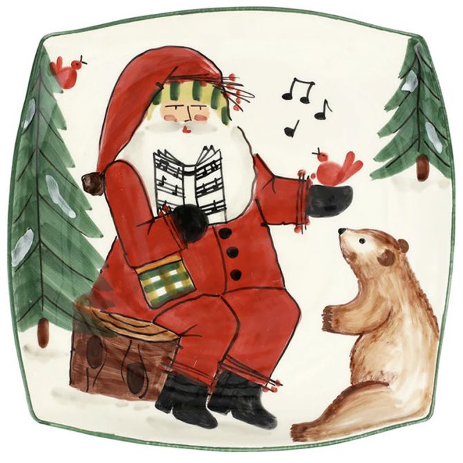 Vietri Old St. Nick Square Platter, Limited Edition 2023