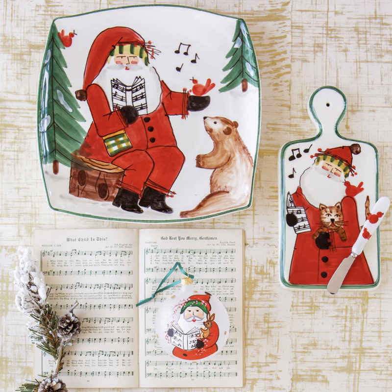 Vietri Old St. Nick Square Platter, Limited Edition 2023