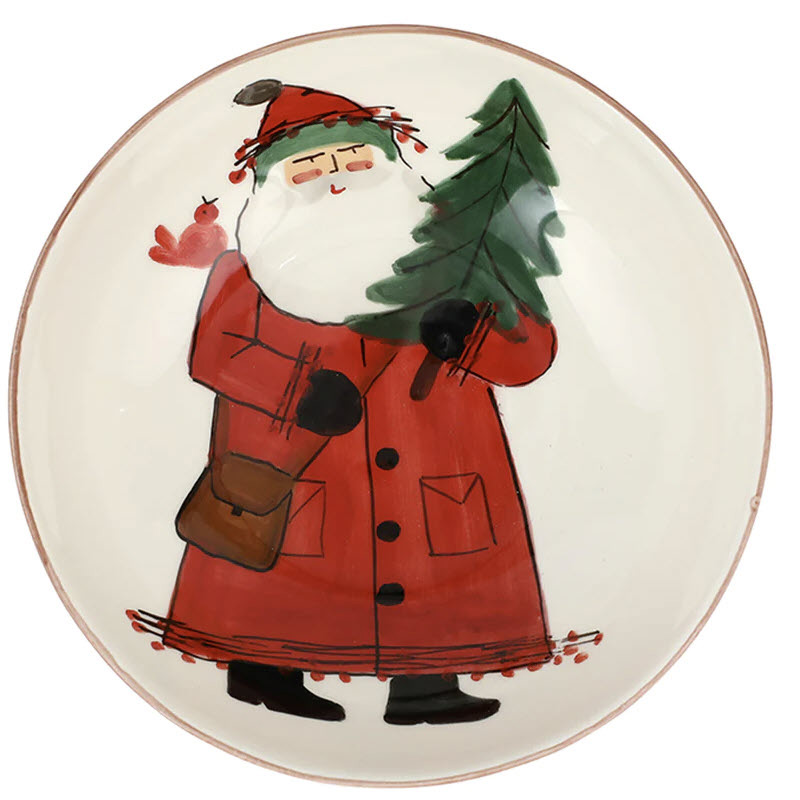 Vietri Old St. Nick Serving Bowl, Medium