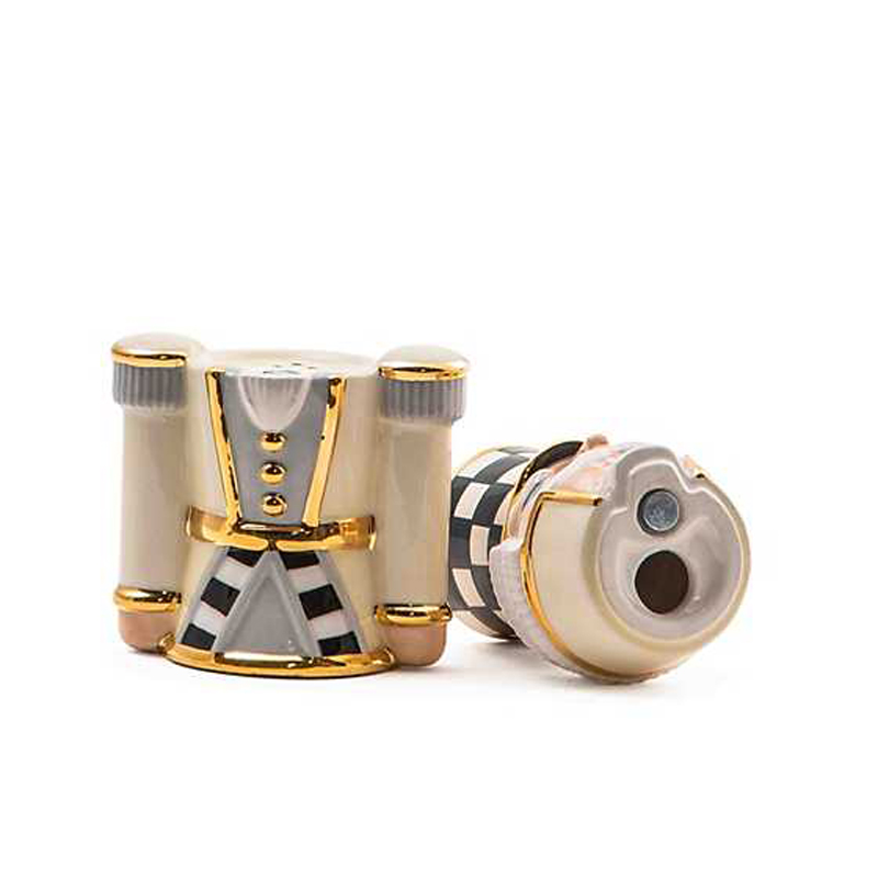 MacKenzie-Childs Glam Up Buckingham Nutcracker Salt and Pepper Set