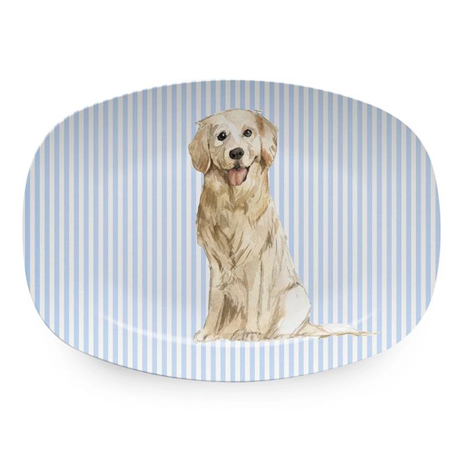 Mariposa Best Friends Golden Retriever Platter