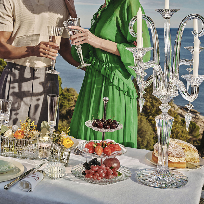 Baccarat Mille Nuits Centerpiece 3 Tier Stand