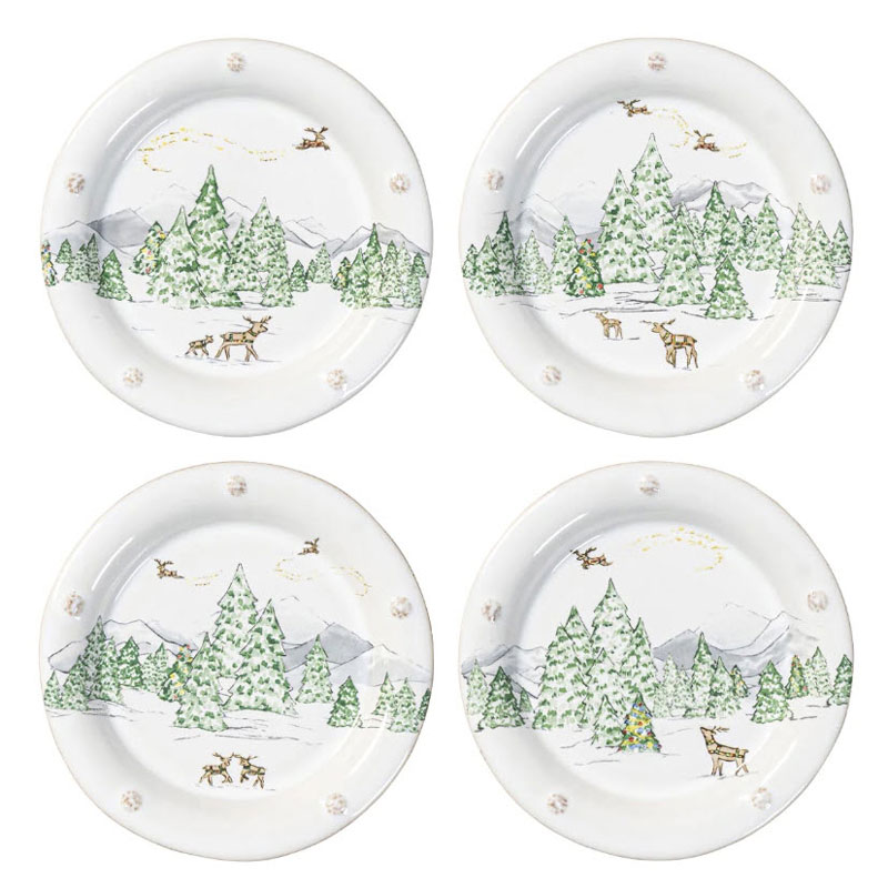 Juliska Berry and Thread North Pole Side Plates, Set of 4