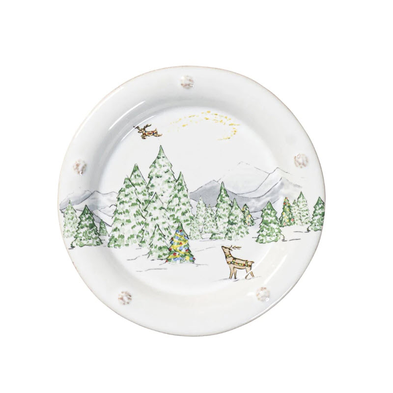 Juliska Berry and Thread North Pole Side Plates, Set of 4