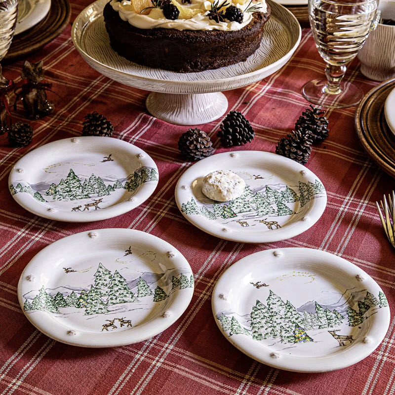 Juliska Berry and Thread North Pole Side Plates, Set of 4