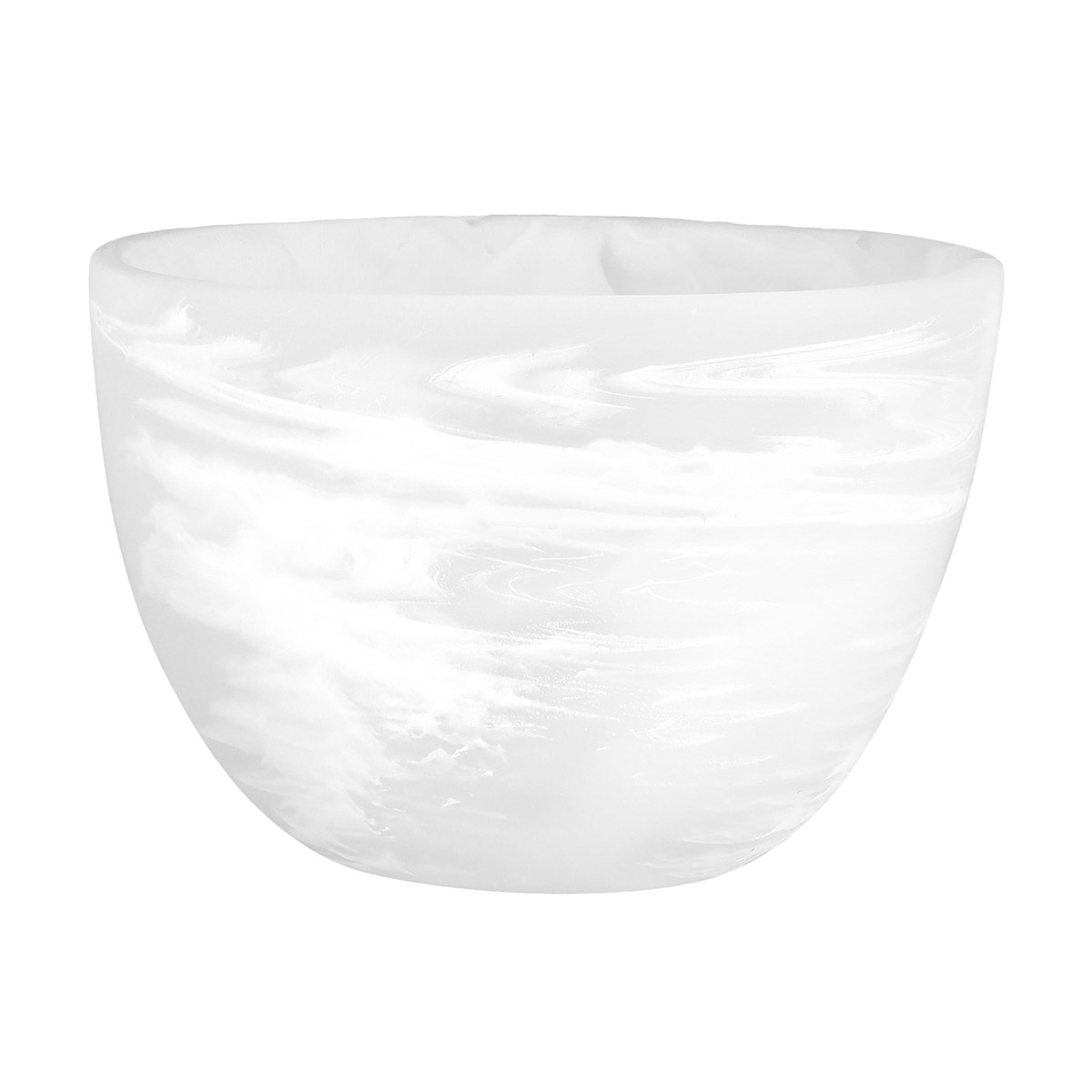 Nashi Deep Small Bowl, White Swirl