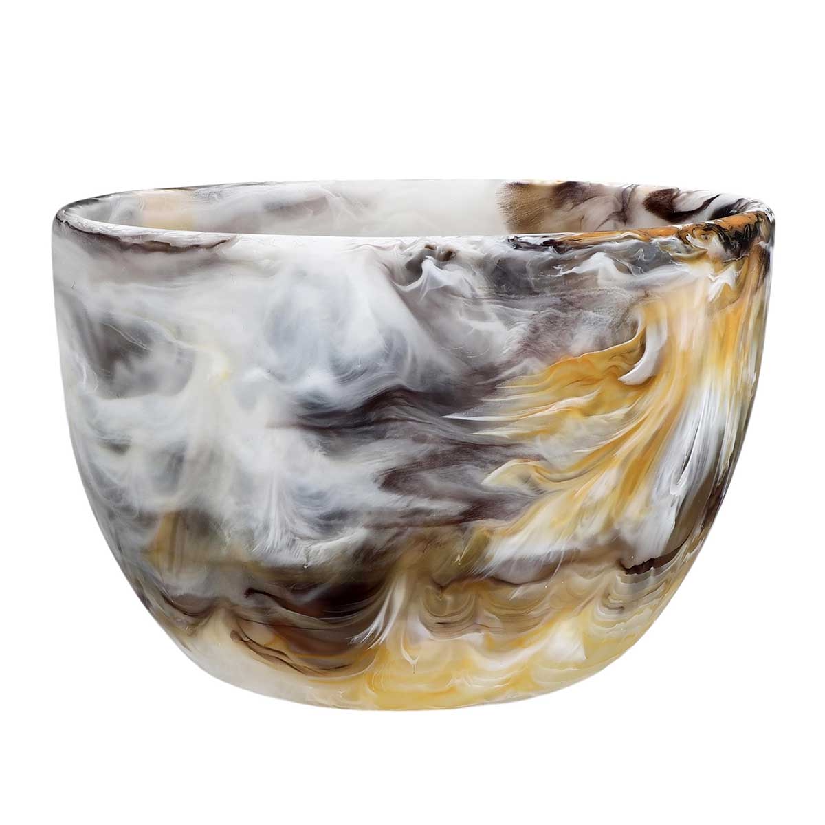 Nashi Small Deep Bowl, Mocha Swirl