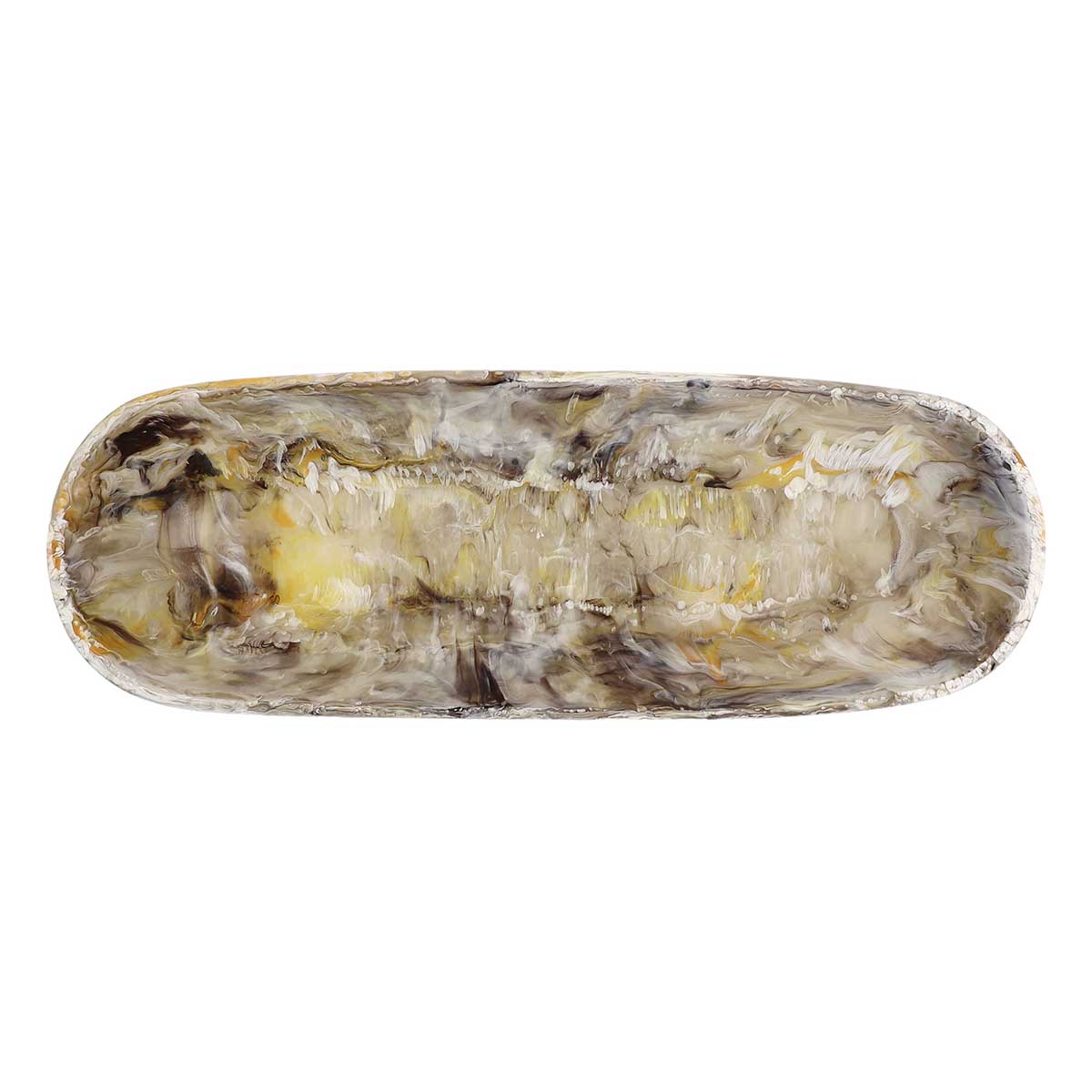 Nashi Large Boat Bowl, Mocha Swirl