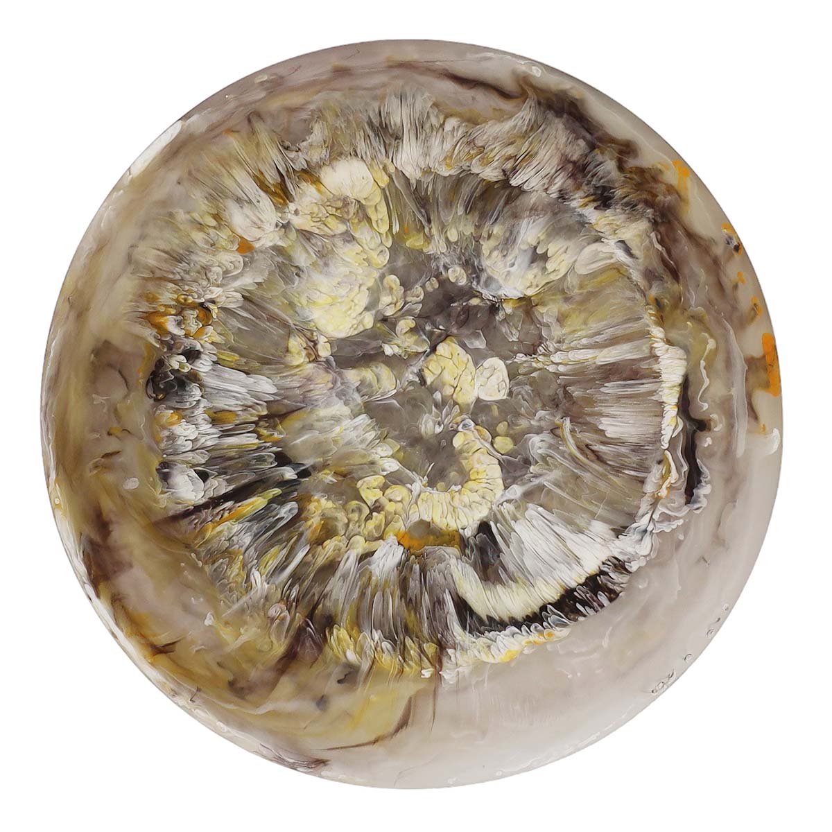 Nashi Medium Round Bowl, Mocha Swirl