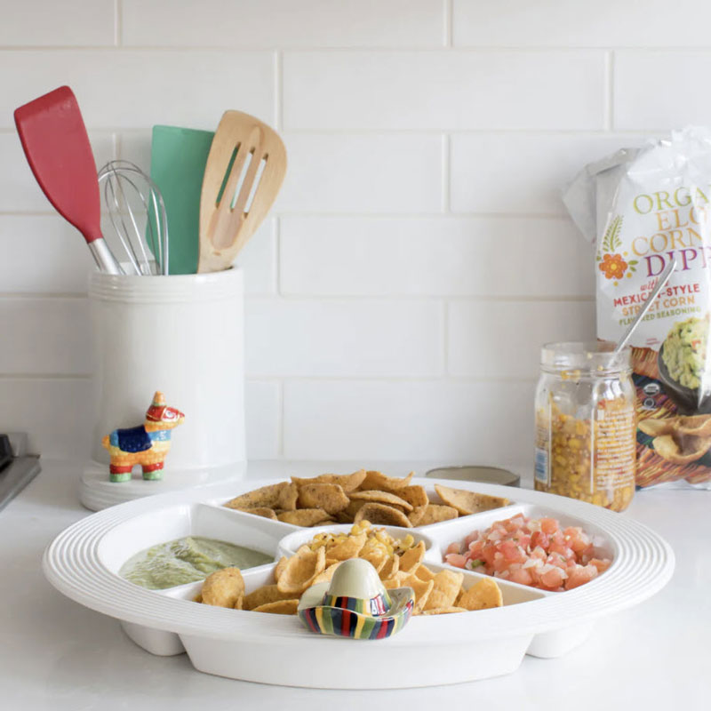 Nora Fleming Pinstripes Melamine Divided Dish