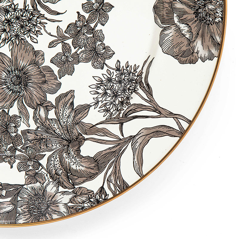 MacKenzie-Childs Sterling English Garden Enamel Charger