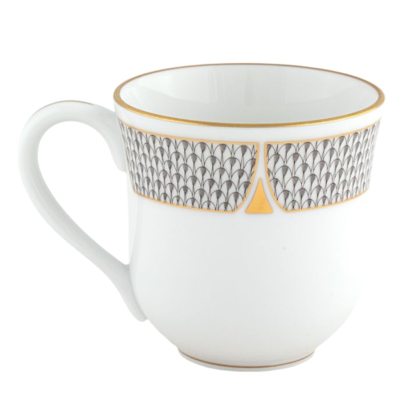 Herend Art Deco Mug, Grey