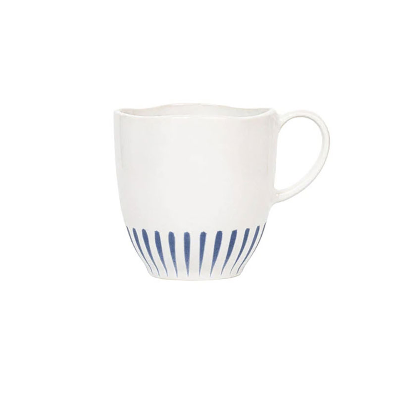 Juliska Sitio Stripe Mug, Delft Blue