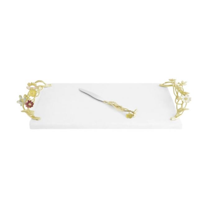 Michael Aram Wildflowers Cheese Board with Knife
