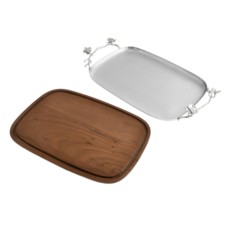 Michael Aram White Orchid Bread Board
