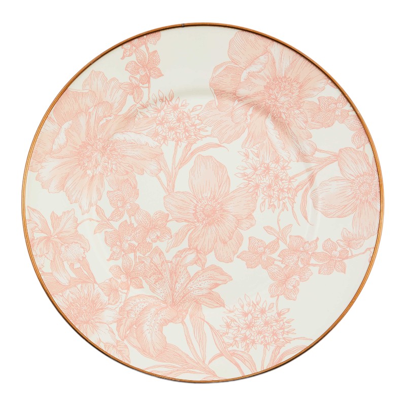 MacKenzie-Childs Rosy English Garden Enamel Salad Plate